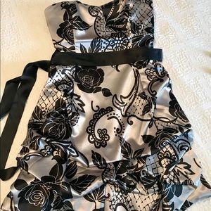 Black and silver MyMichelle formal dress
